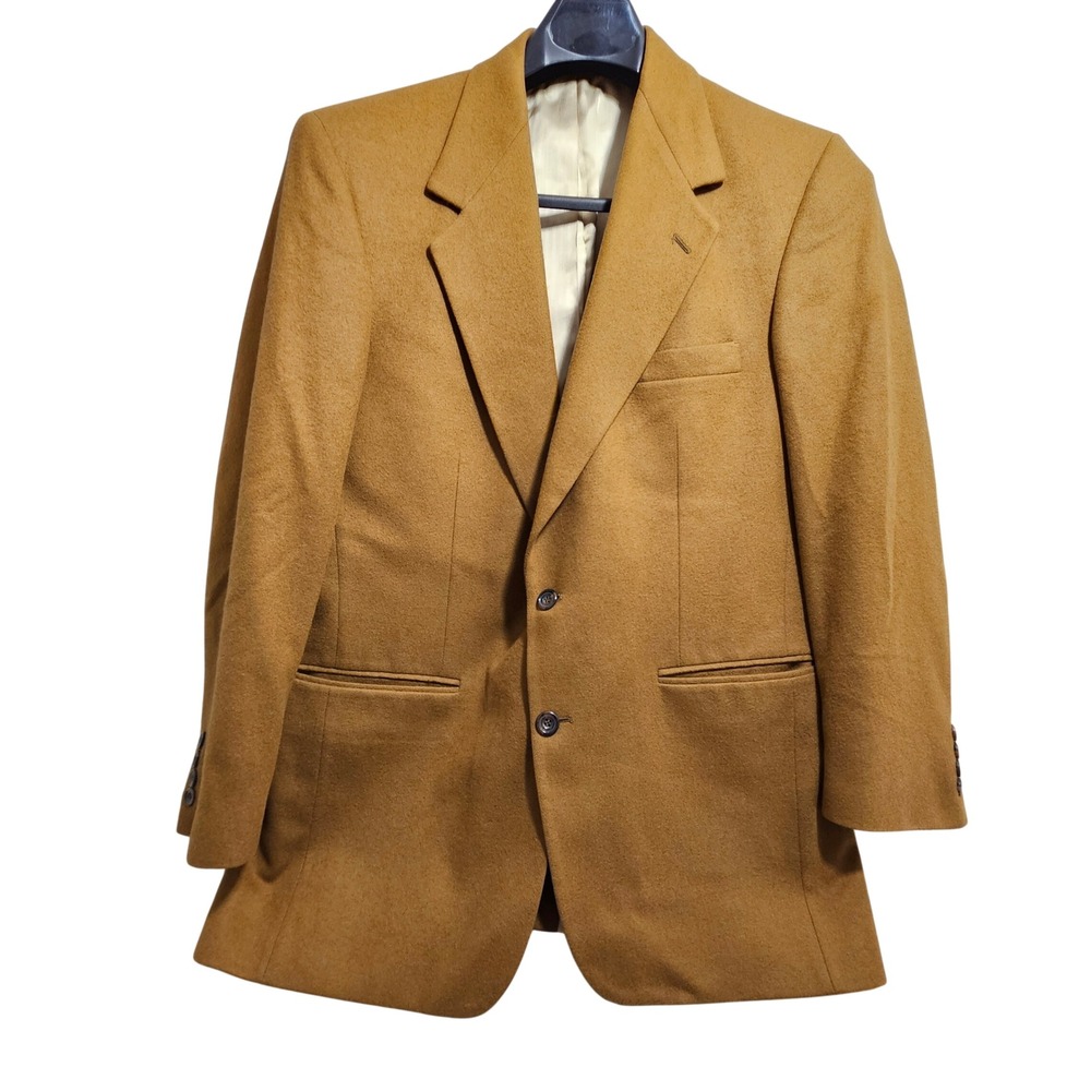 Joseph & Lyman Vintage Sport Coat Mens Camel Tan 100% Cashmere Blazer USA Made *
